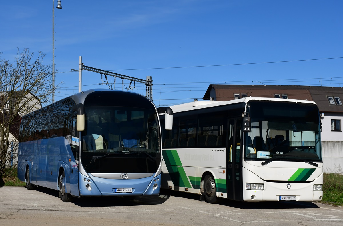 Ilava, Irisbus Magelys HD 12.8M # AA-379IK; Ilava, Irisbus Crossway 12M # AA-396EZ