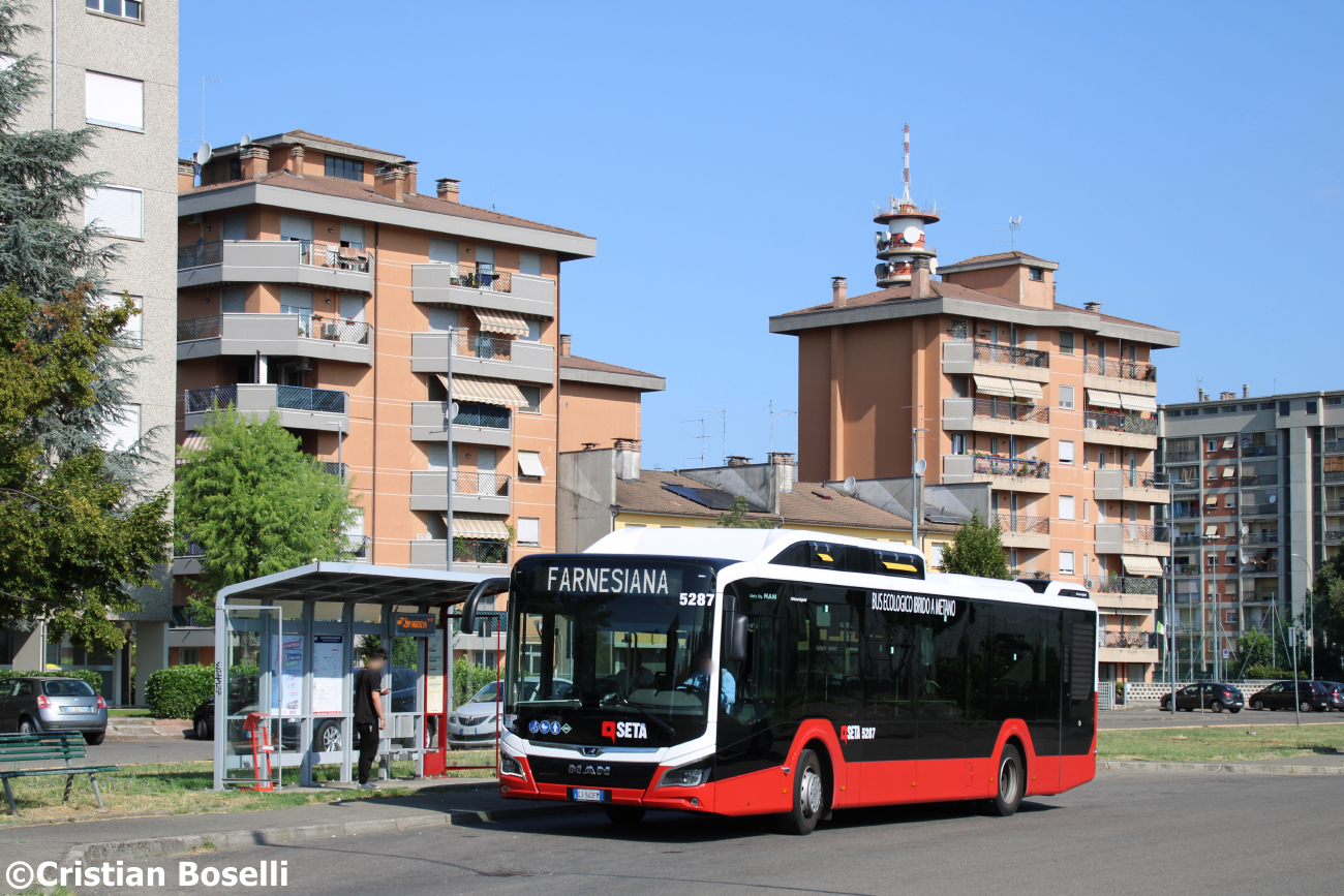 Piacenza, MAN 12G Lion's City NL280 EfficientHybrid Nr. 5287