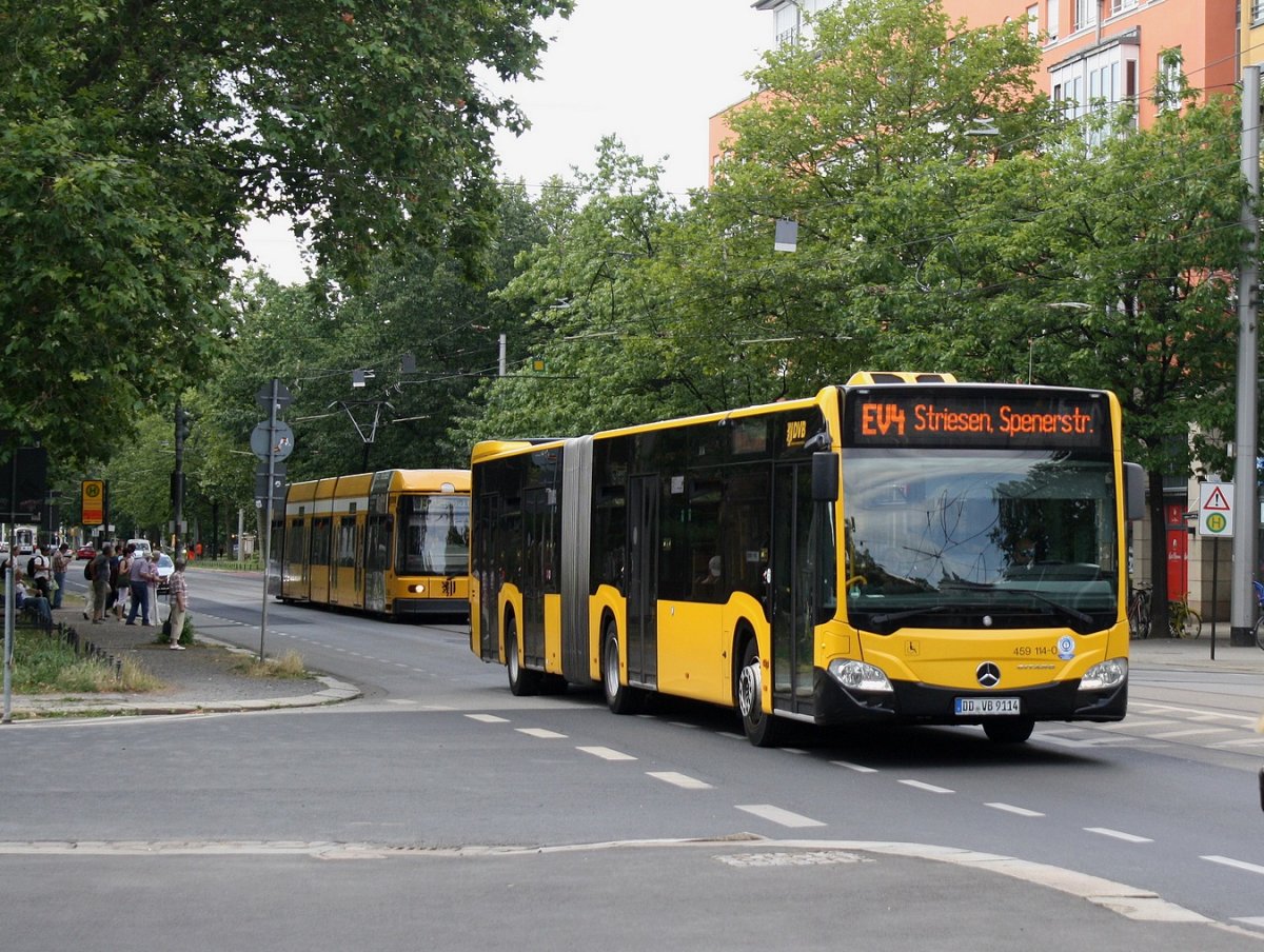 Dresden, Mercedes-Benz Citaro C2 G Nr. 459 114-0