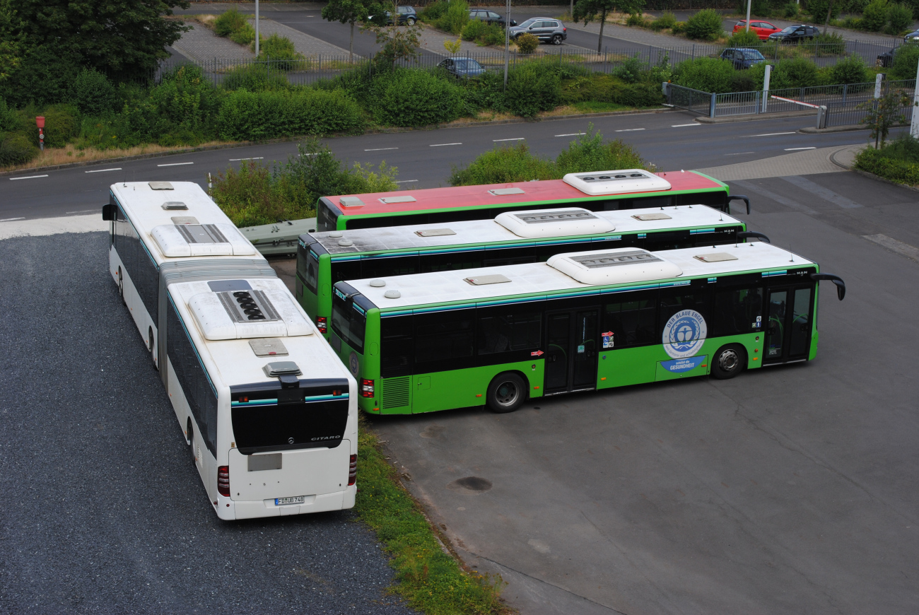 Fulda, Mercedes-Benz O530 Citaro Facelift G # FD-UB 748; Fulda, MAN A21 Lion's City NL283 # FD-VG 233