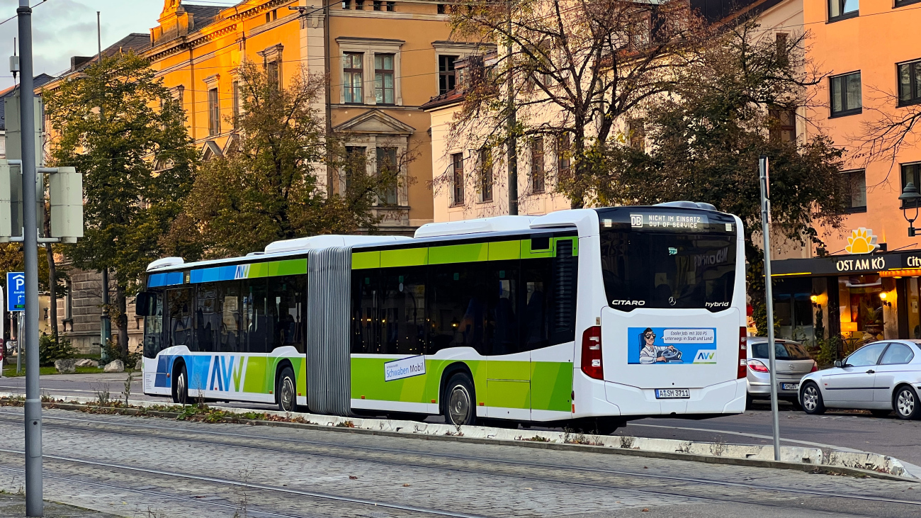 Augsburg, Mercedes-Benz Citaro C2 G Hybrid # A-SM 3711