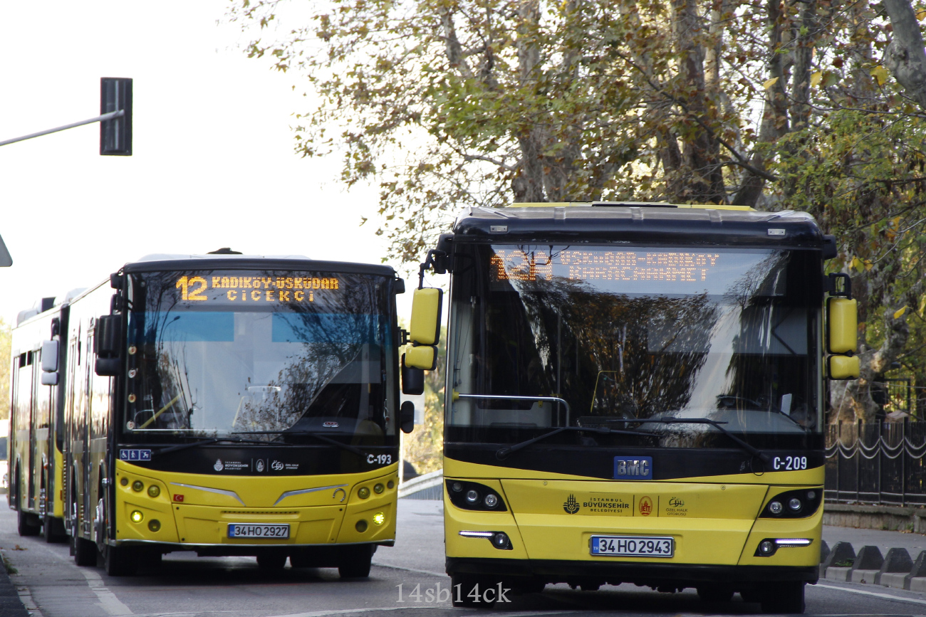 Istanbul, BMC Procity I 250 SLF # C-209; Istanbul, Güleryüz Cobra GD272 LF # C-193