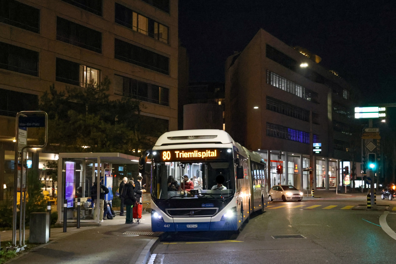 Zurich, Volvo 7900A Hybrid # 447