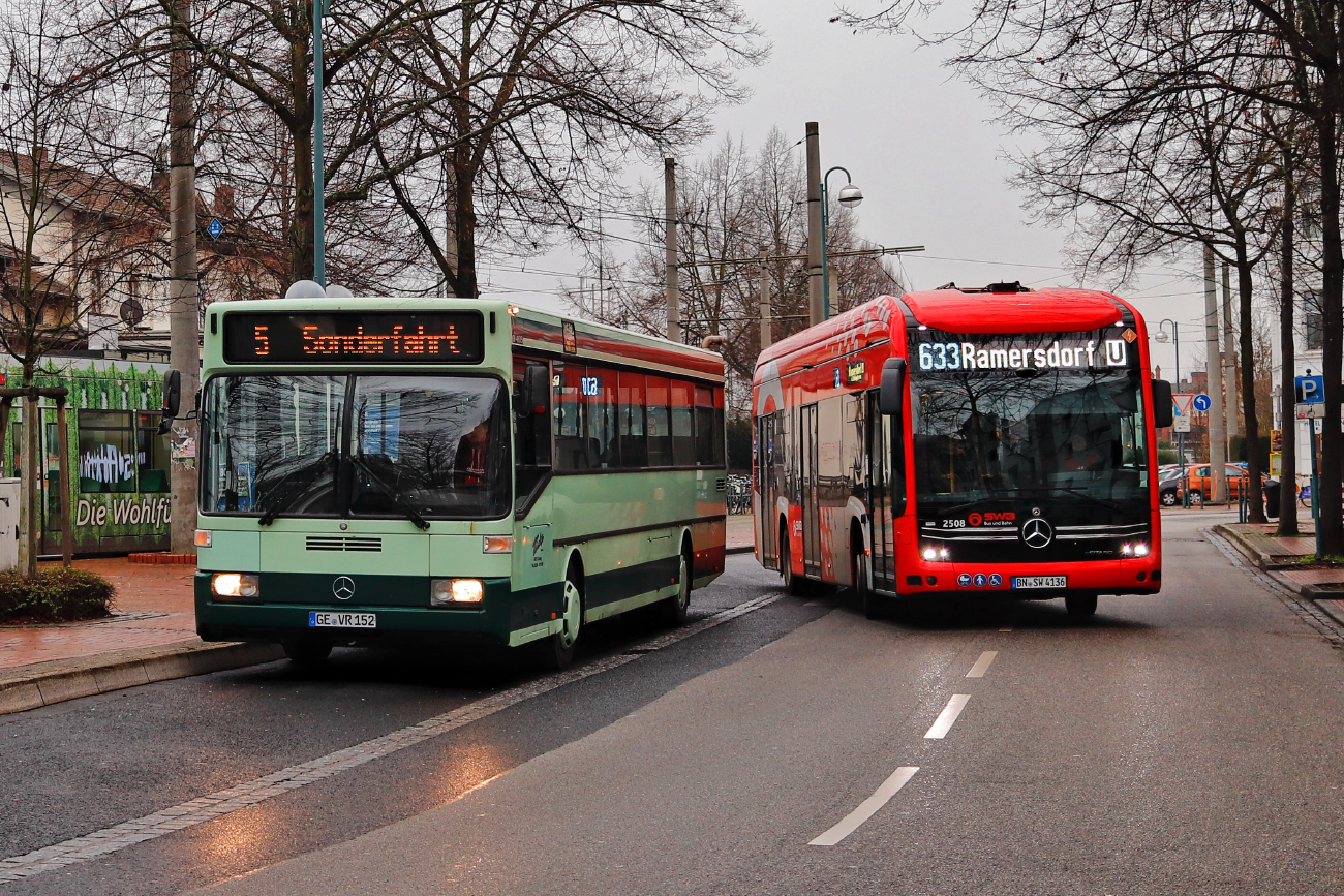 Gelsenkirchen, Mercedes-Benz O405 # GE-VR 152; Bonn, Mercedes-Benz eCitaro # 2508