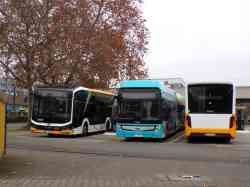 Mainz, MAN 18E Lion's City NG734 # 623; Mainz, MAN 18E Lion's City NG734 # 626; Mainz, Caetano H2.City Gold # 803