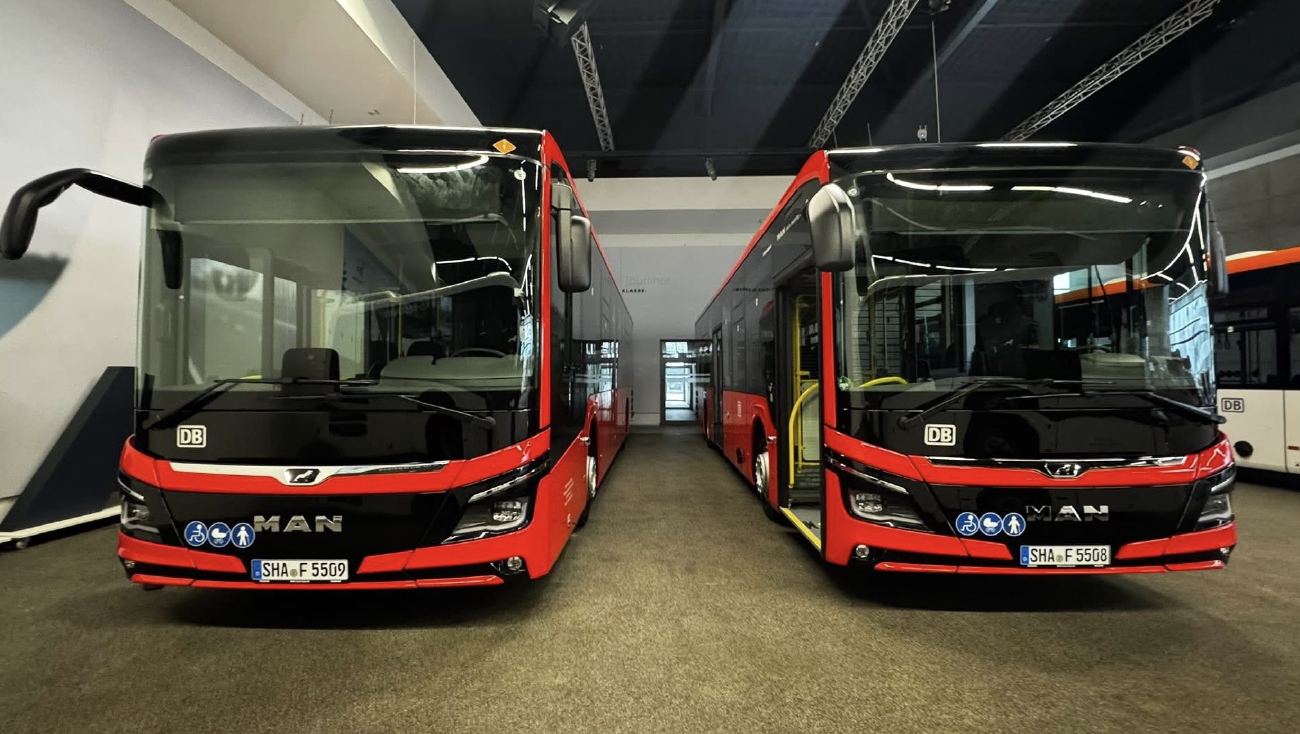 Schwäbisch Hall, MAN 32C Lion's Intercity LE330 EfficientHybrid # 5509; Schwäbisch Hall, MAN 32C Lion's Intercity LE330 EfficientHybrid # 5508